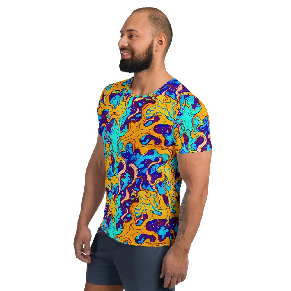 Magnetic Melt on Men's Athletic T-Shirt — Left
