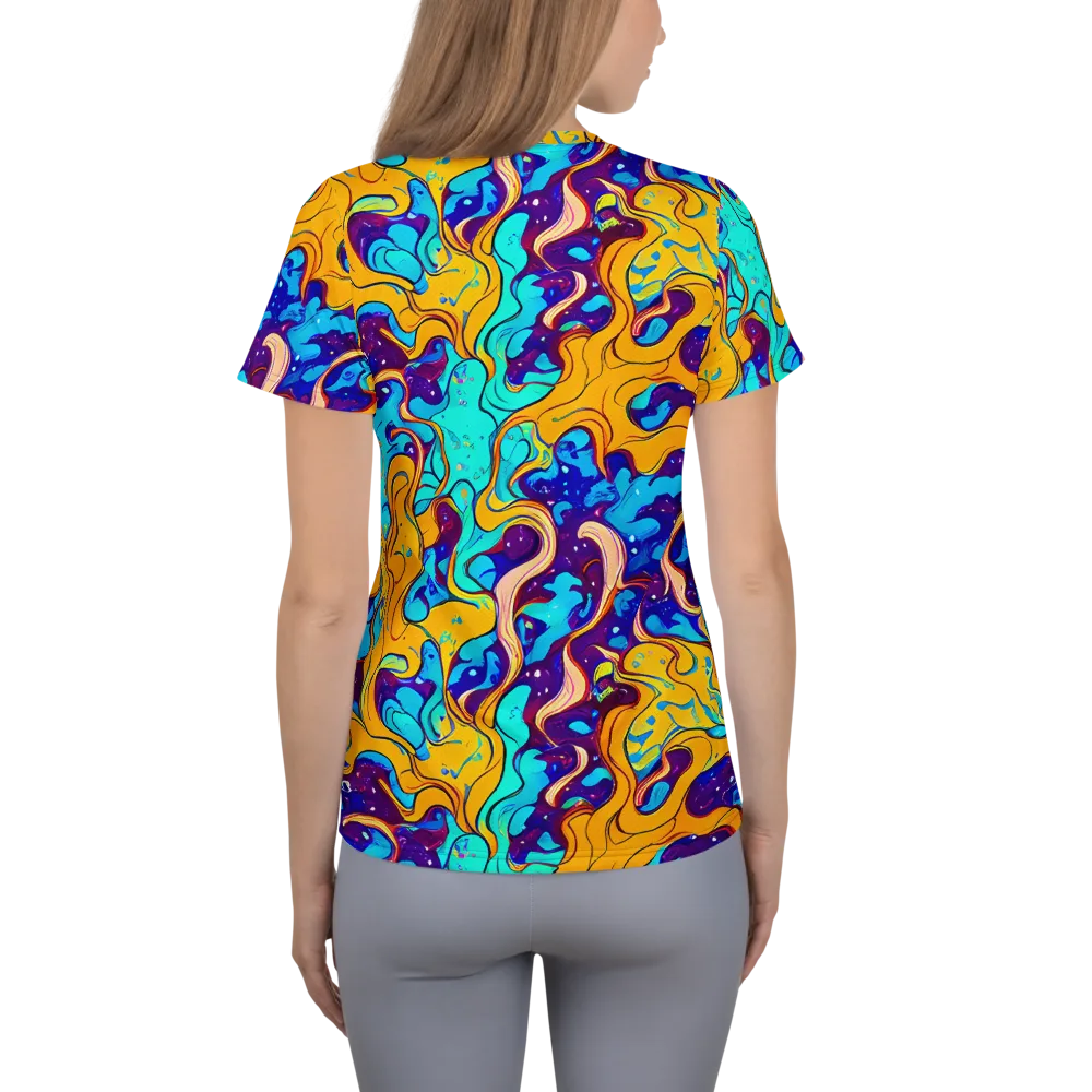 Magnetic Melt on Women's Athletic T-Shirt — Back