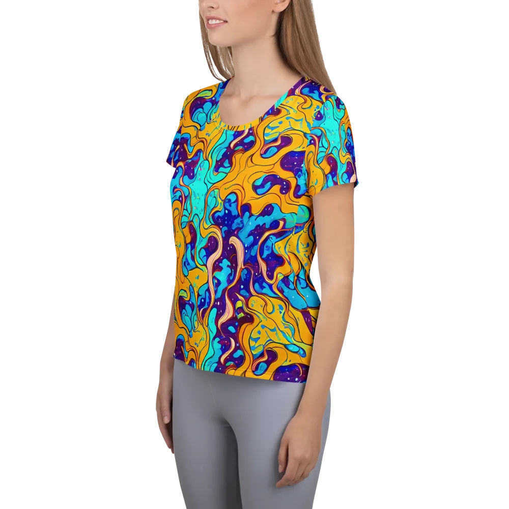 Magnetic Melt on Women's Athletic T-Shirt — Left
