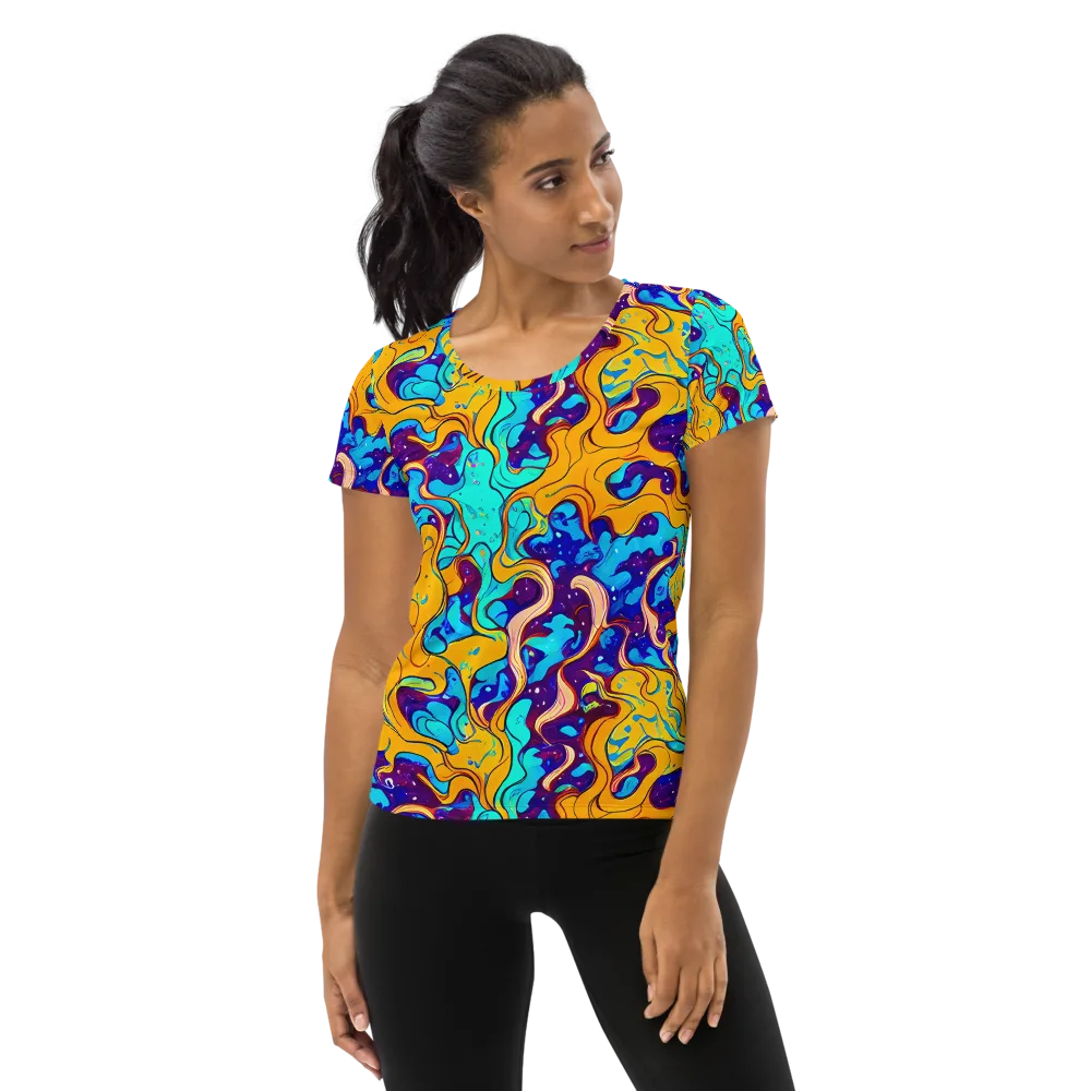 Magnetic Melt on Women's Athletic T-Shirt — Front