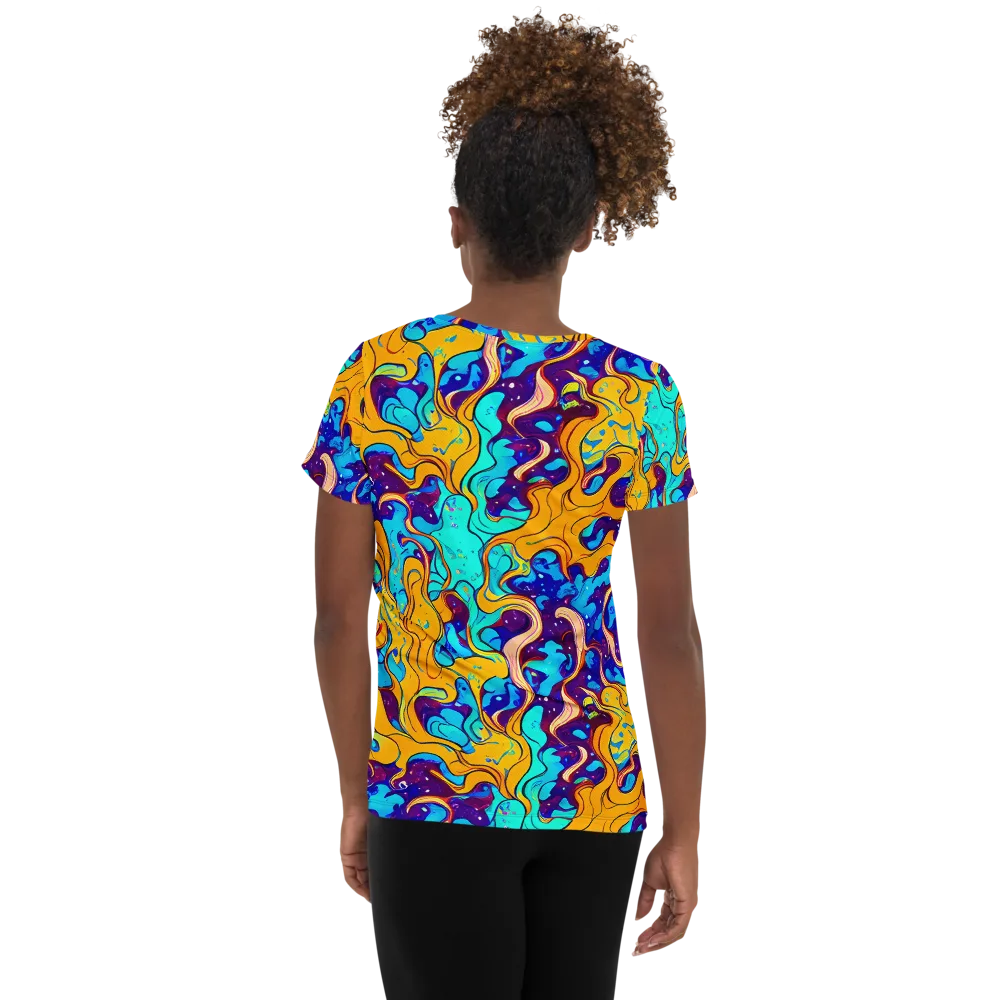 Magnetic Melt on Women's Athletic T-Shirt — Back
