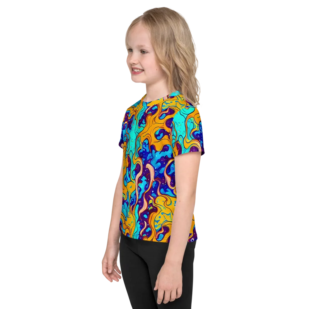 Magnetic Melt on Kids Crew Neck T-Shirt — Left