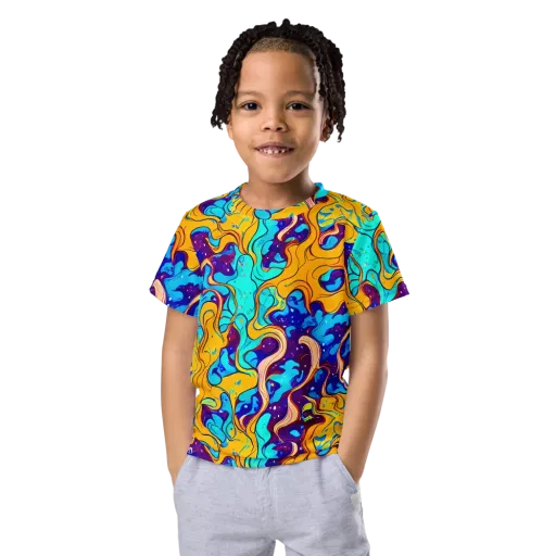 Magnetic Melt on a Kids Crew Neck T-Shirt