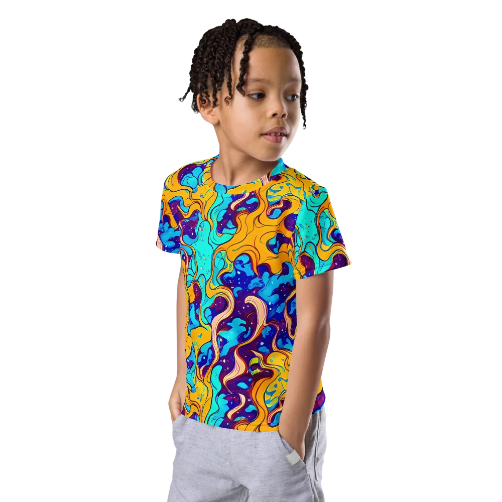 Magnetic Melt on Kids Crew Neck T-Shirt — Left Front