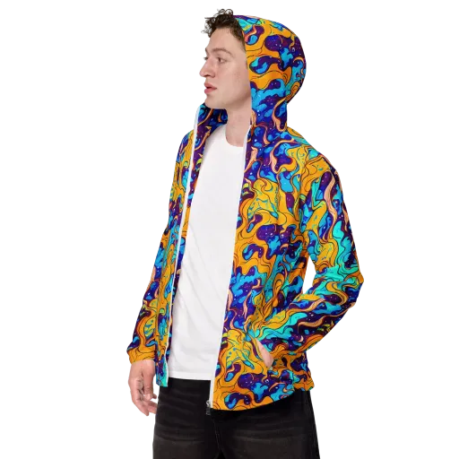 Magnetic Melt on a Men's Windbreaker