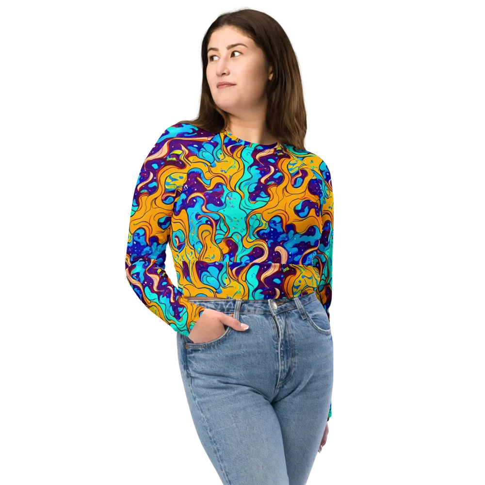 Magnetic Melt on Long Sleeve Crop Top — Front