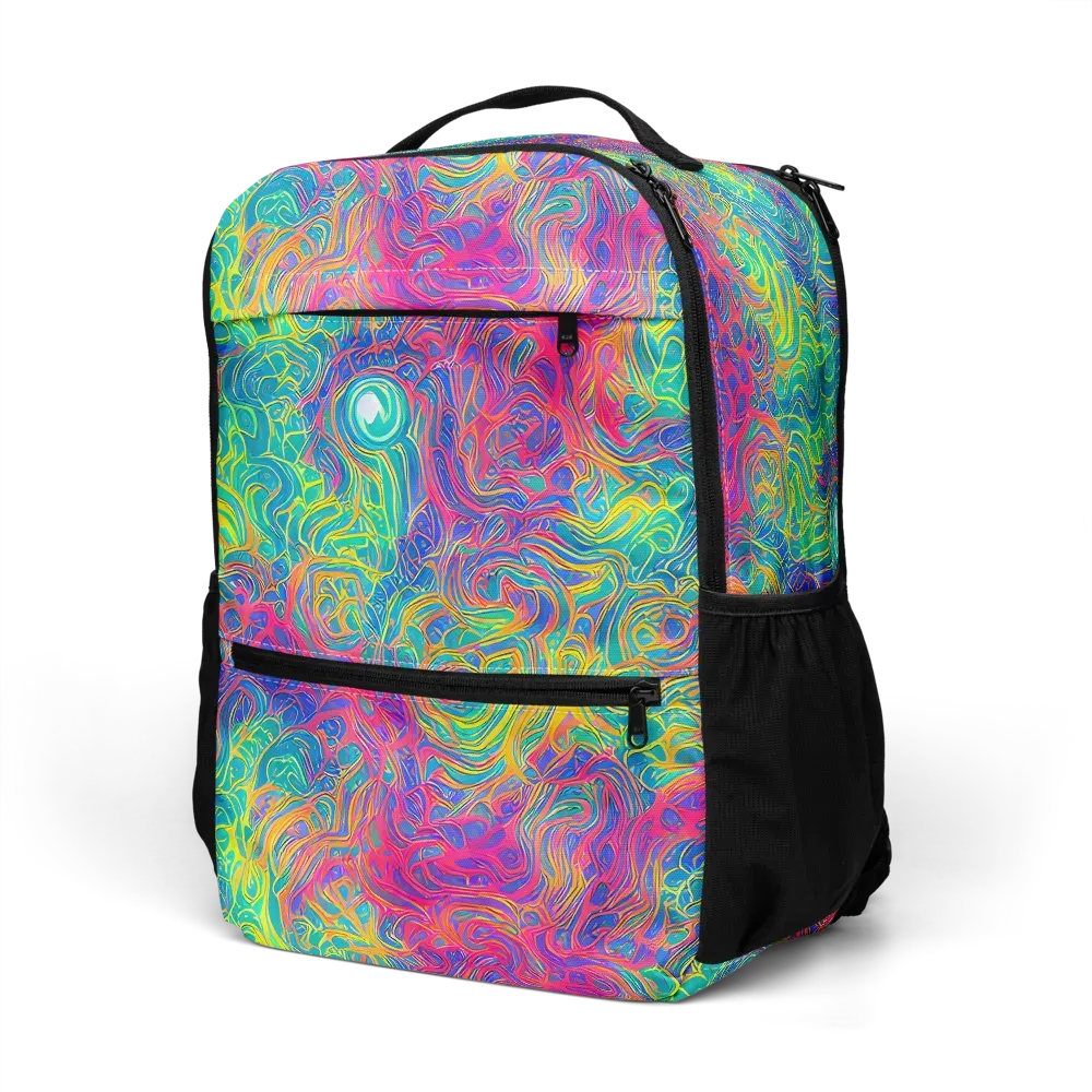 Mosaic Current on Utility Backpack — Left Front