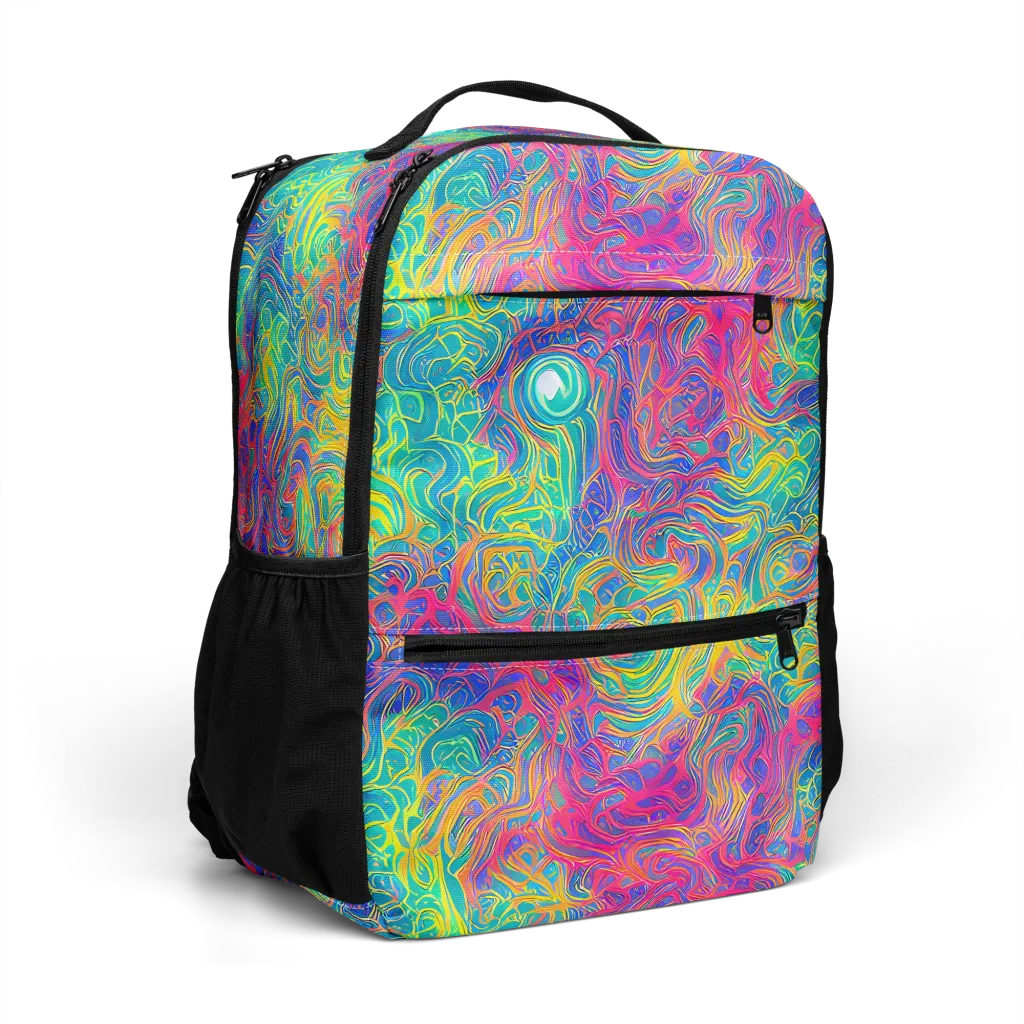 Mosaic Current on Utility Backpack — Right Front