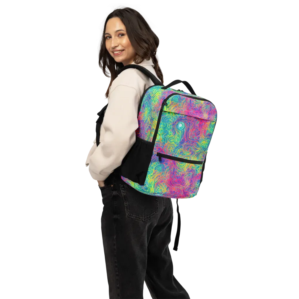 Mosaic Current on Utility Backpack — Back