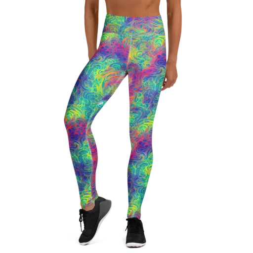 Mosaic Current on a Yoga Leggings