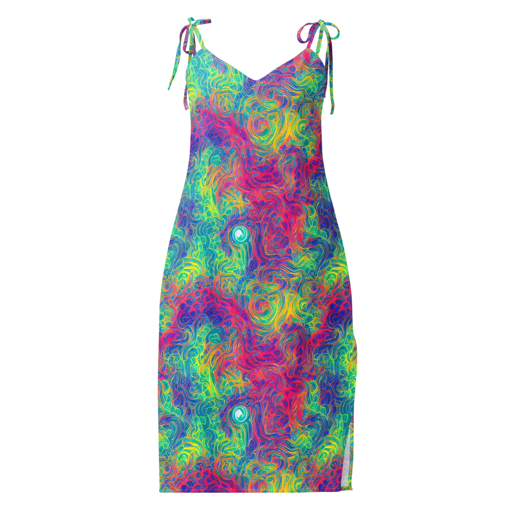 Mosaic Current on Slip Dress — Front