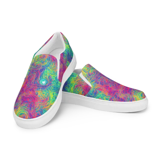 Mosaic Current on a Women's Slip-On Canvas Shoes