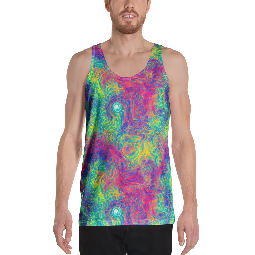 Mosaic Current on Men's Tank Top — Front