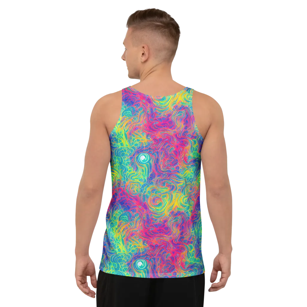 Mosaic Current on Men's Tank Top — Back