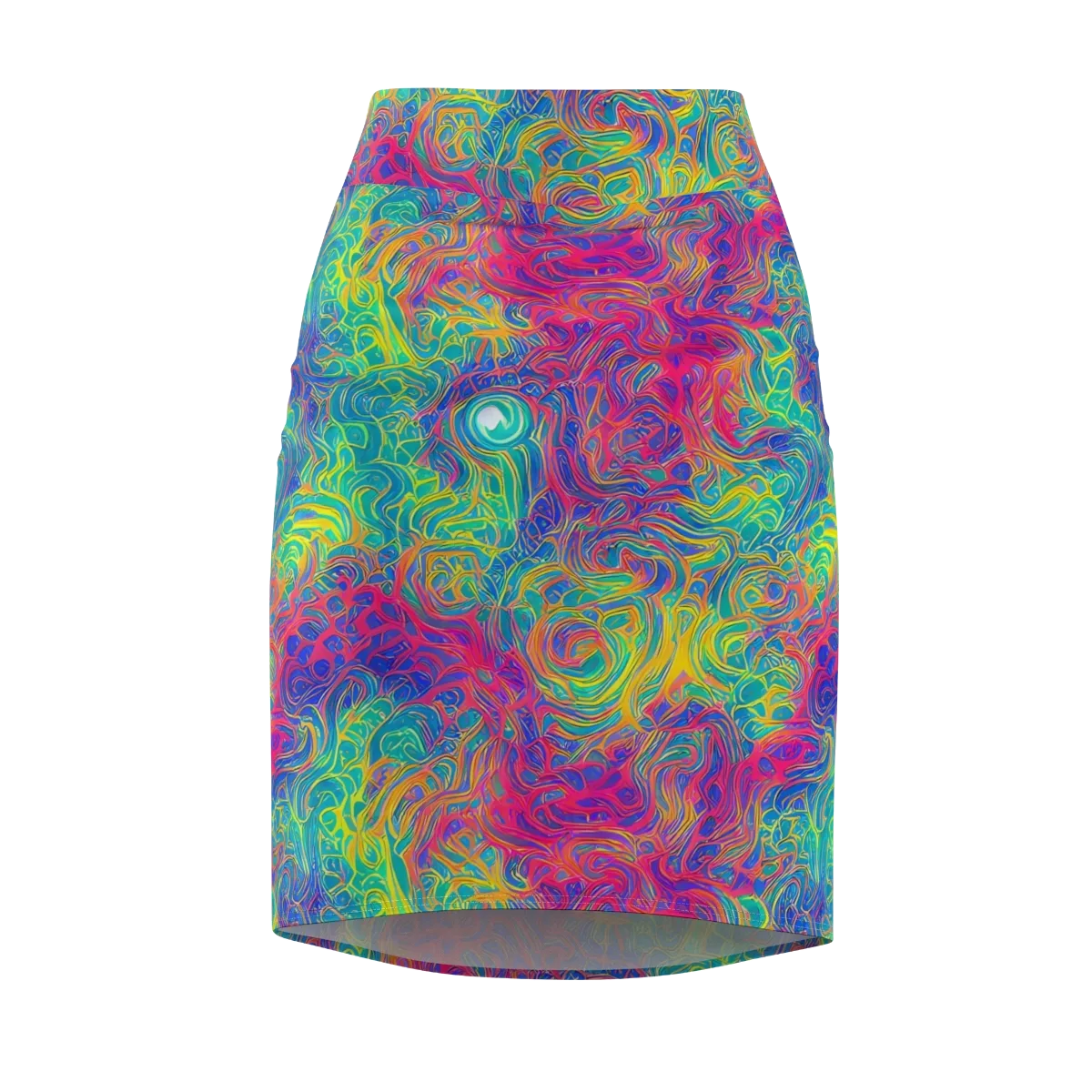 Mosaic Current on Pencil Skirt — Front