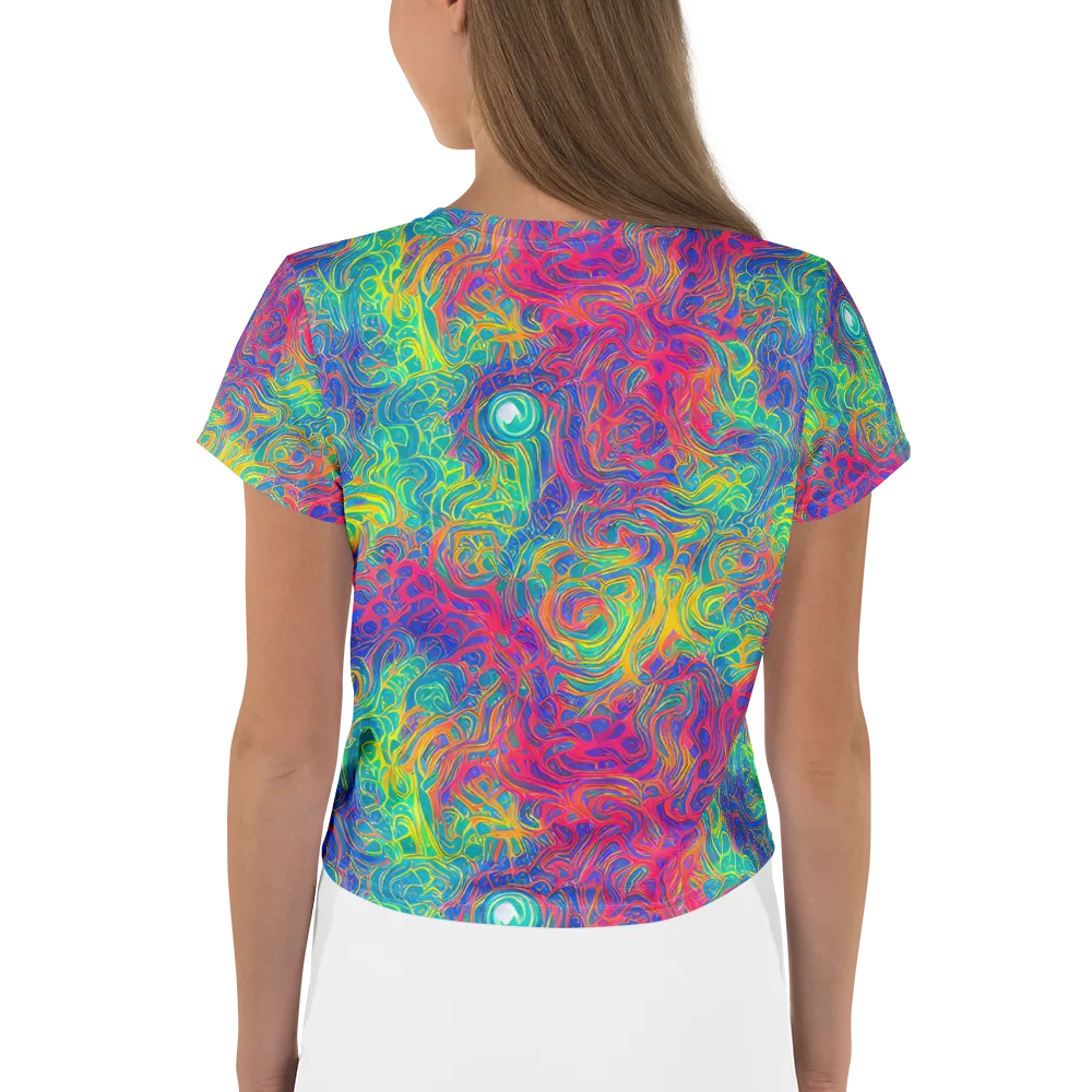Mosaic Current on Crop Tee — Back