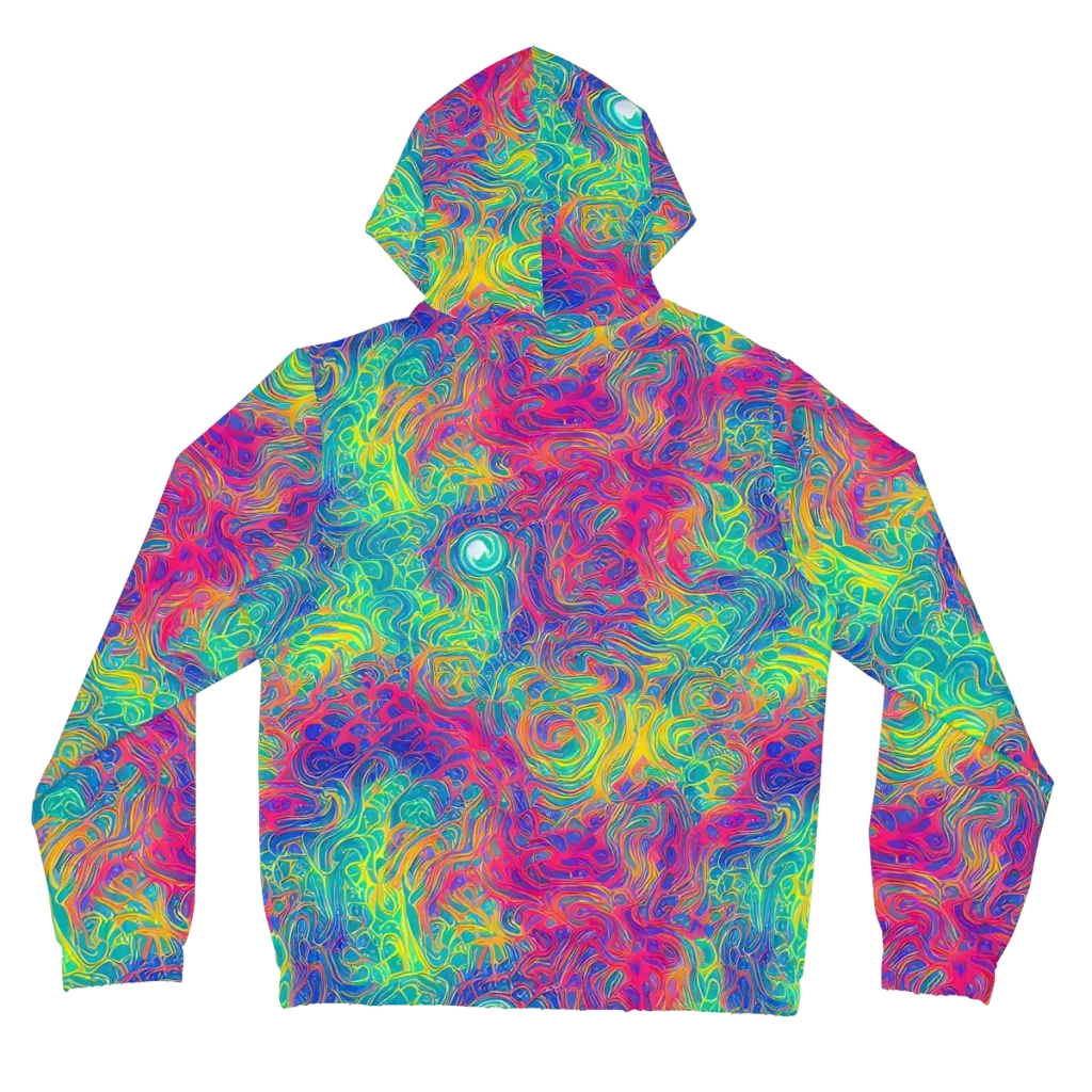 Mosaic Current on Women's Full-Zip Hoodie — Back