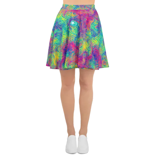 Mosaic Current on a Skater Skirt