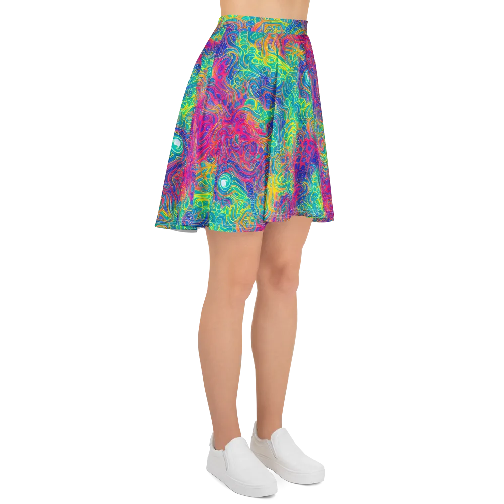 Mosaic Current on Skater Skirt — Right