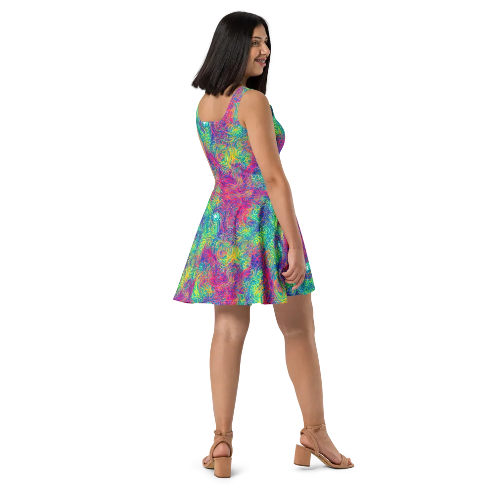 Mosaic Current on Skater Dress — Right