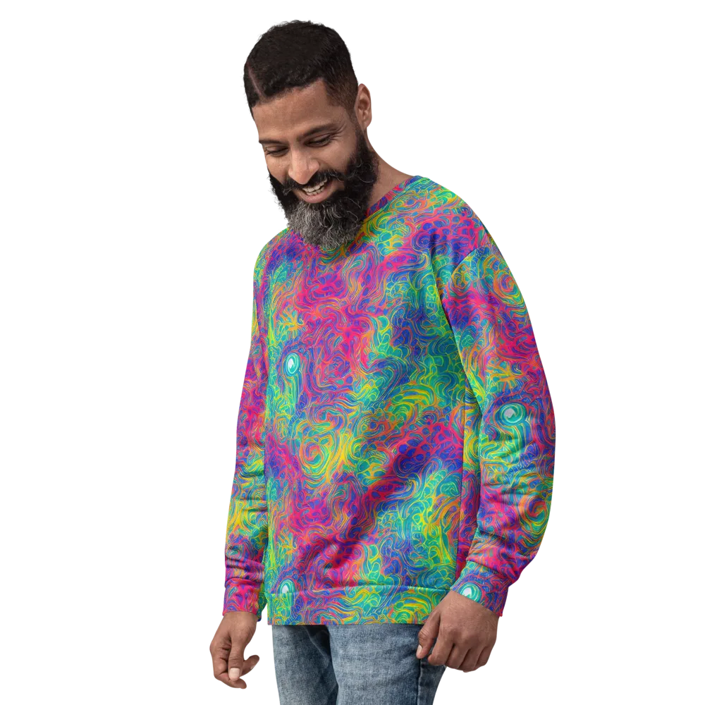 Mosaic Current on Sweatshirt — Left Front