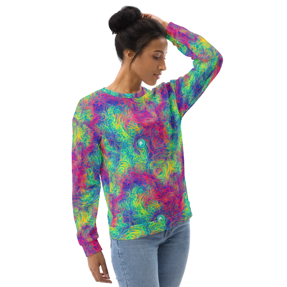 Mosaic Current on Sweatshirt — Right Front