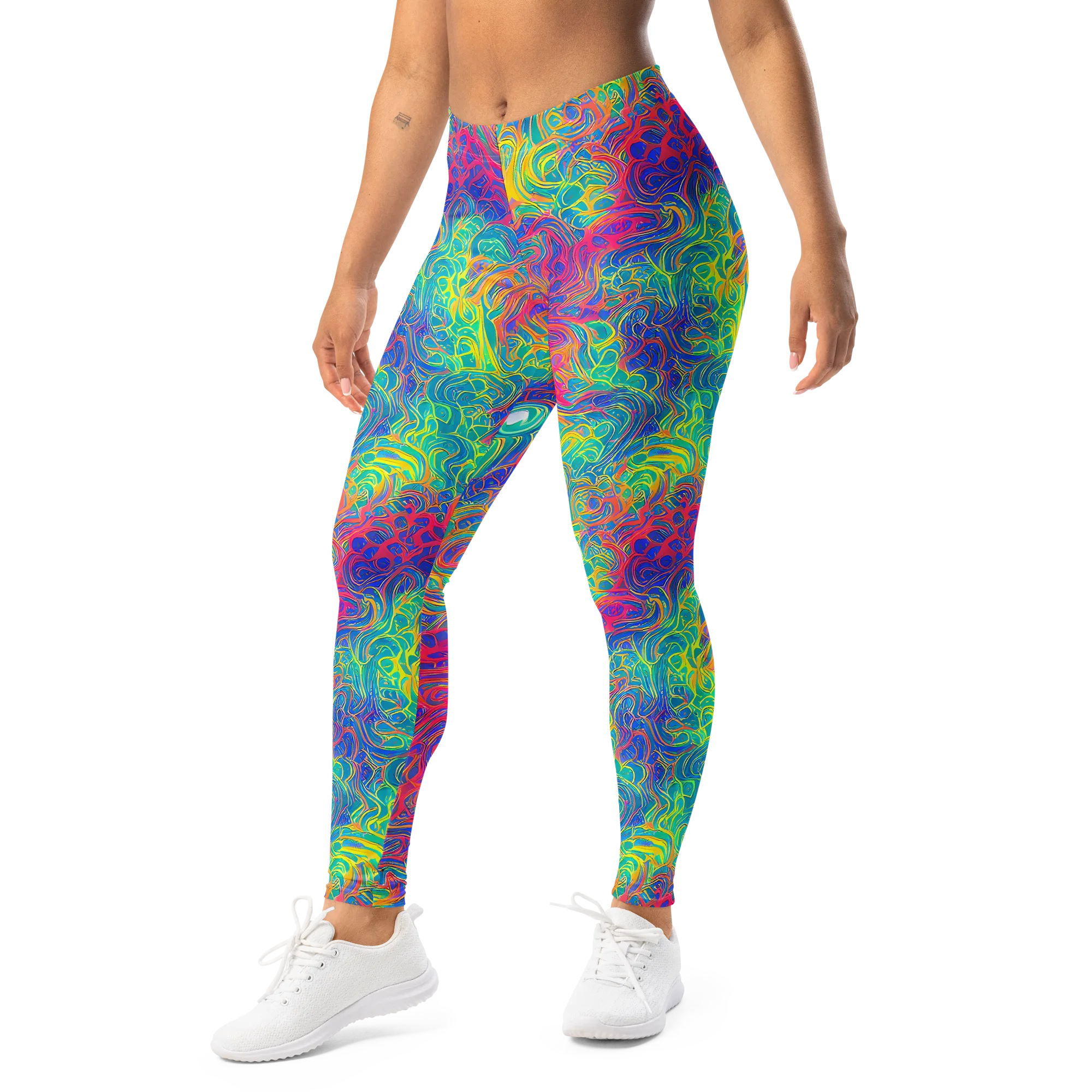 Mosaic Current on Leggings — Left Front