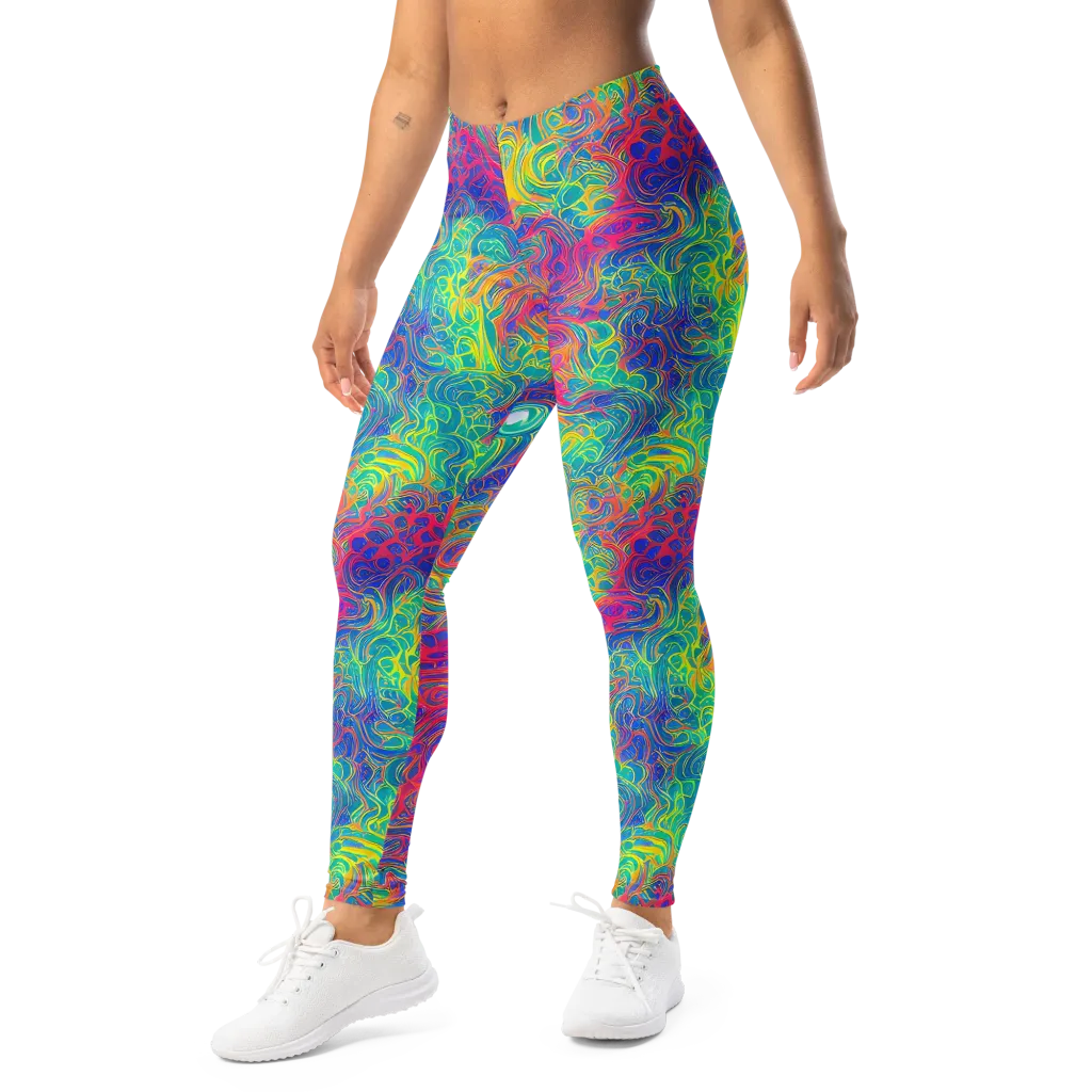 Mosaic Current on Leggings — Left Front