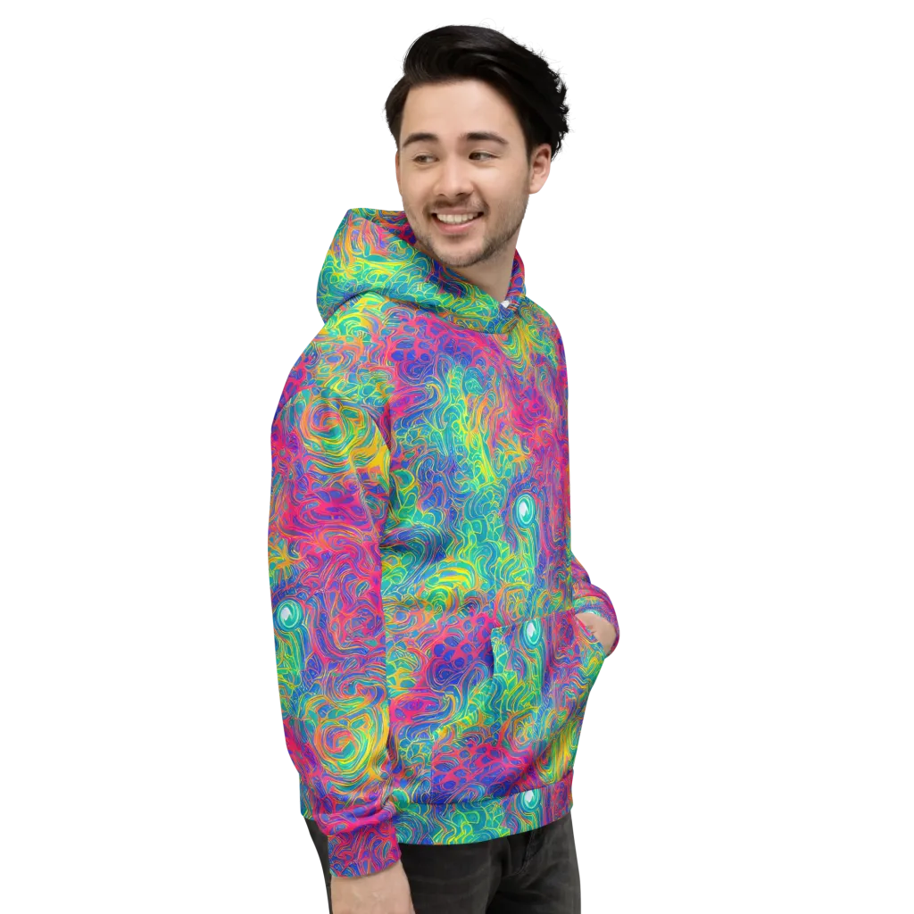 Mosaic Current on Hoodie — Right