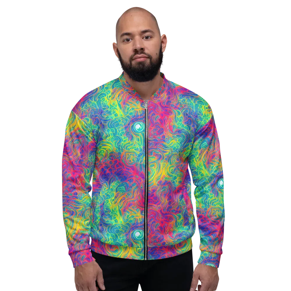 Mosaic Current on Bomber Jacket — Front