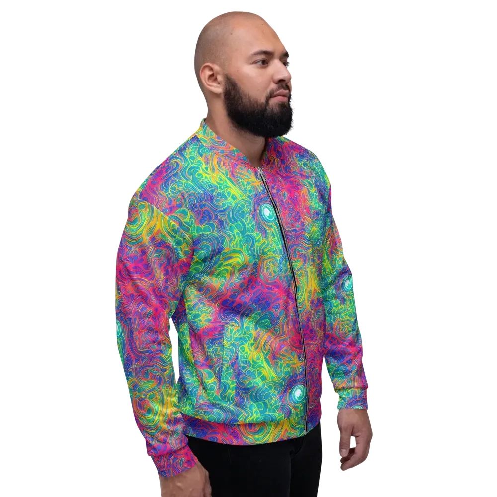 Mosaic Current on Bomber Jacket — Right