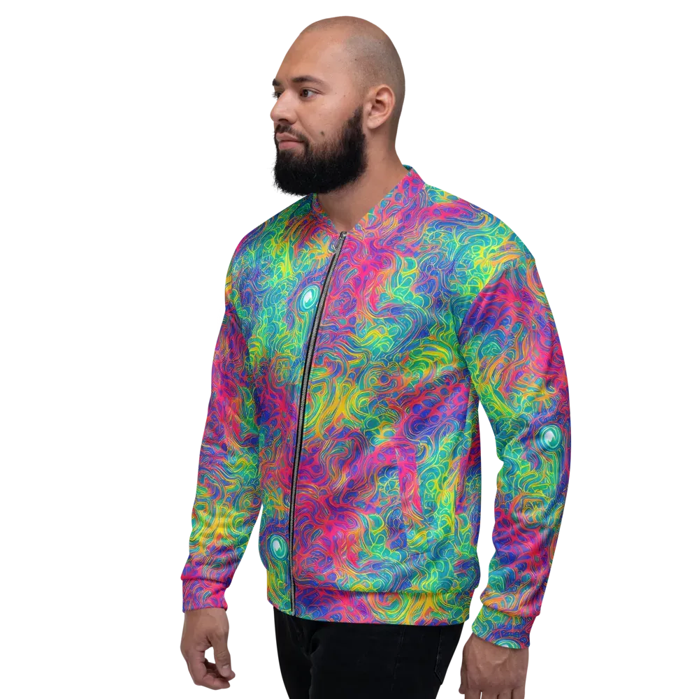 Mosaic Current on Bomber Jacket — Left