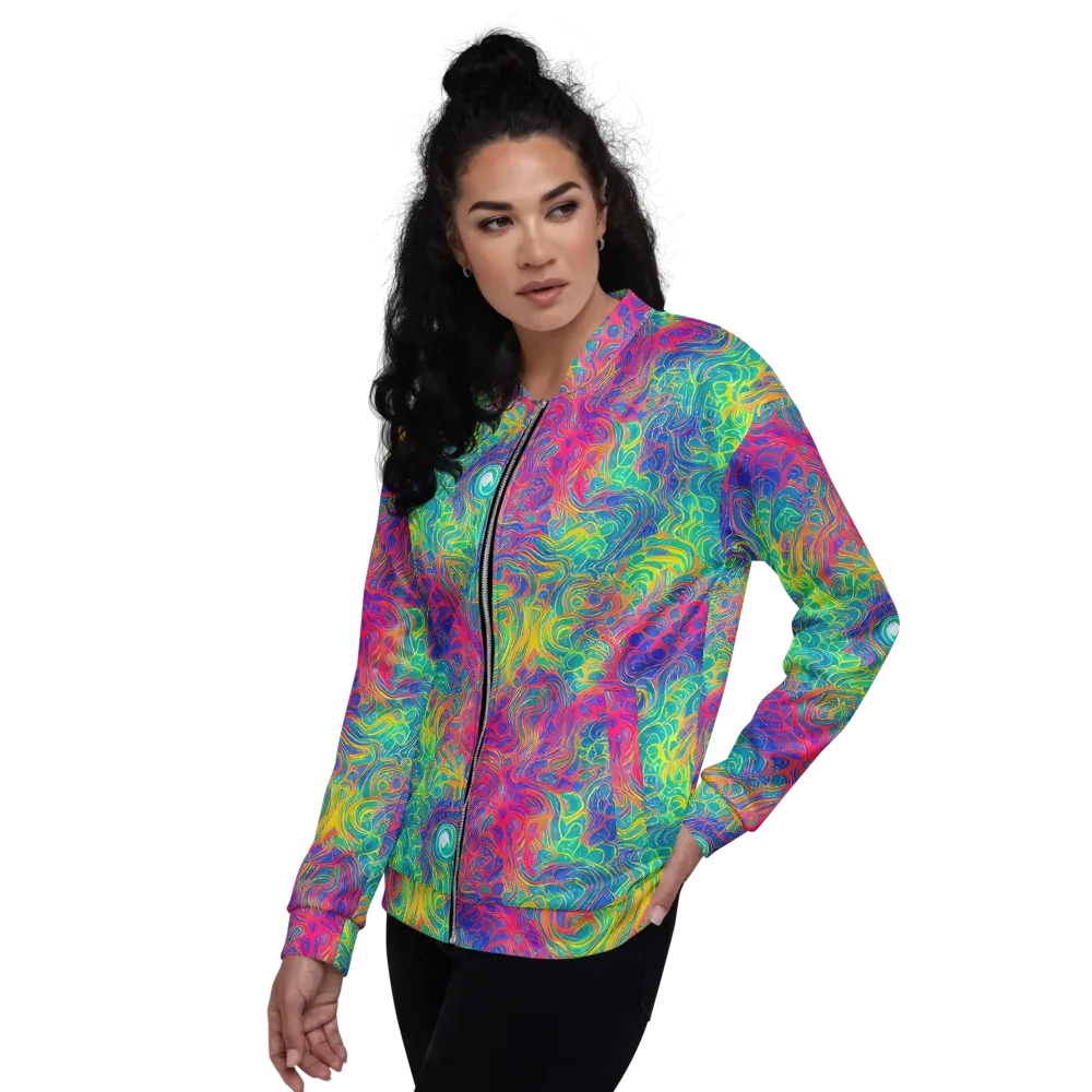 Mosaic Current on Bomber Jacket — Left