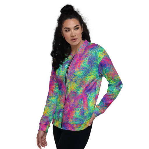 Mosaic Current on a Bomber Jacket