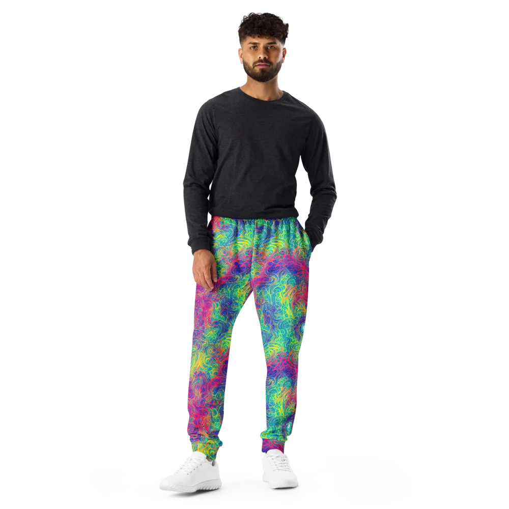 Mosaic Current on Men's Joggers — Front