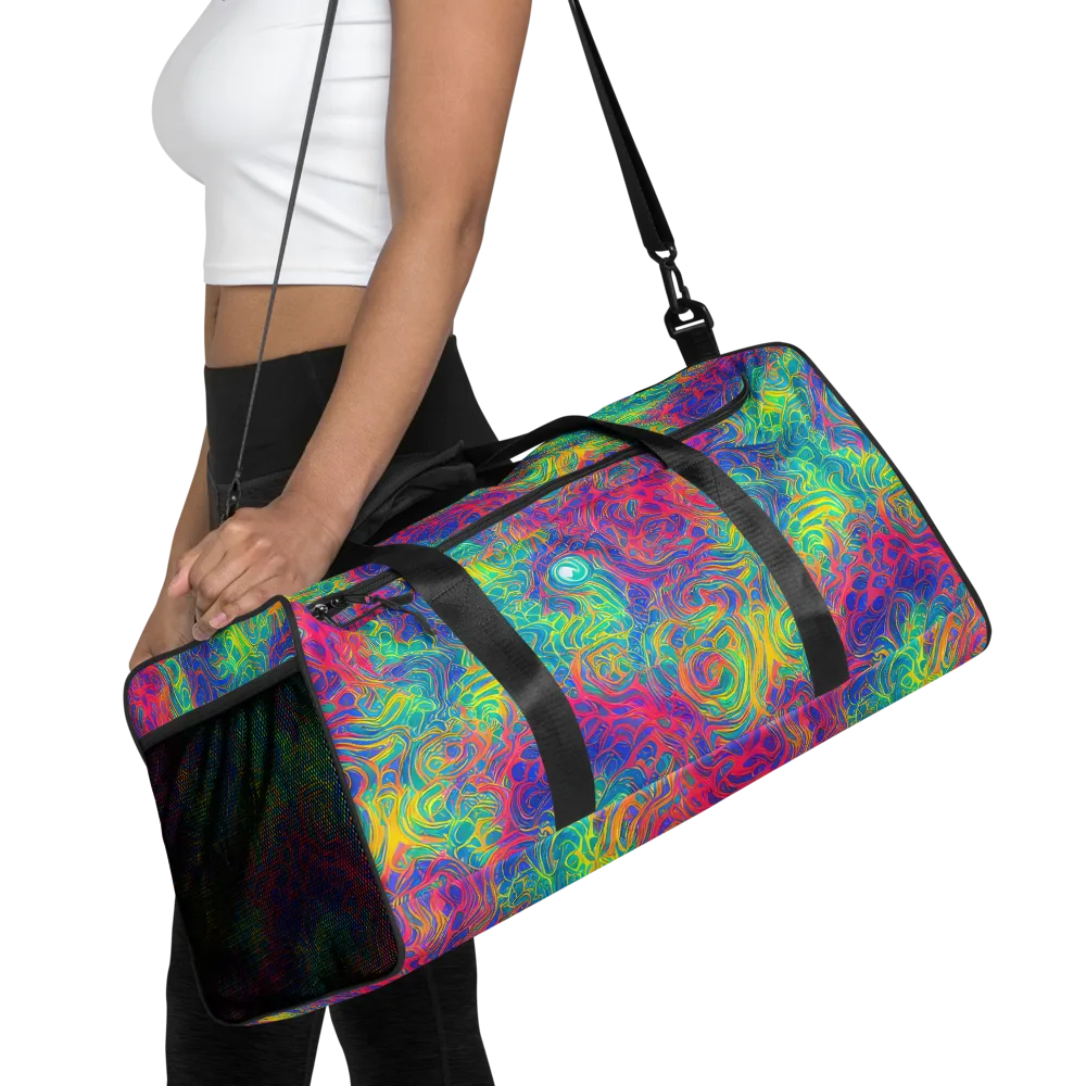 Mosaic Current on Duffle Bag — Front