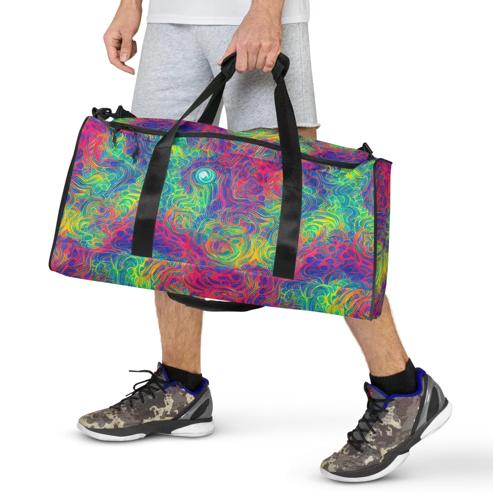 Mosaic Current on Duffle Bag — Front