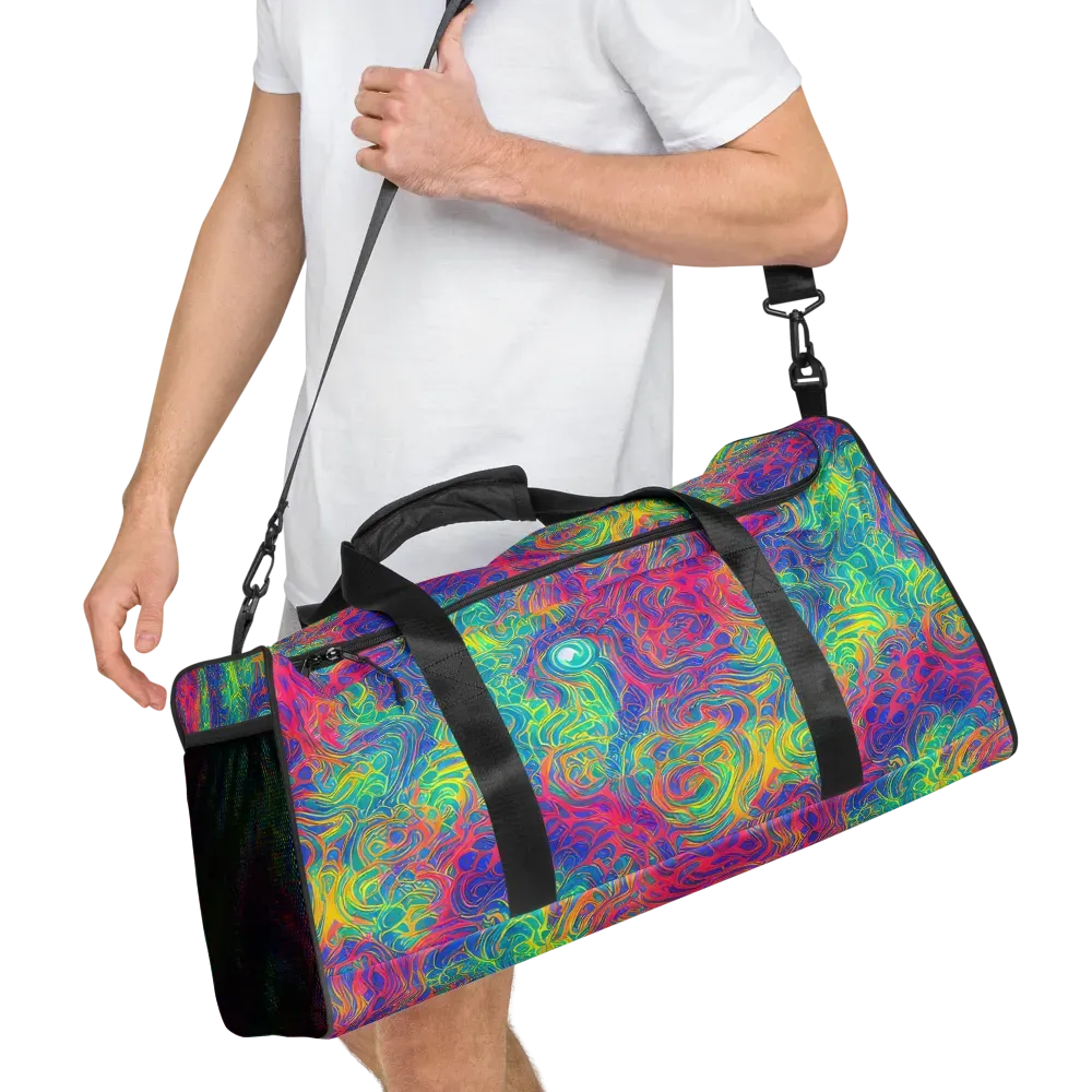 Mosaic Current on Duffle Bag — Right Front
