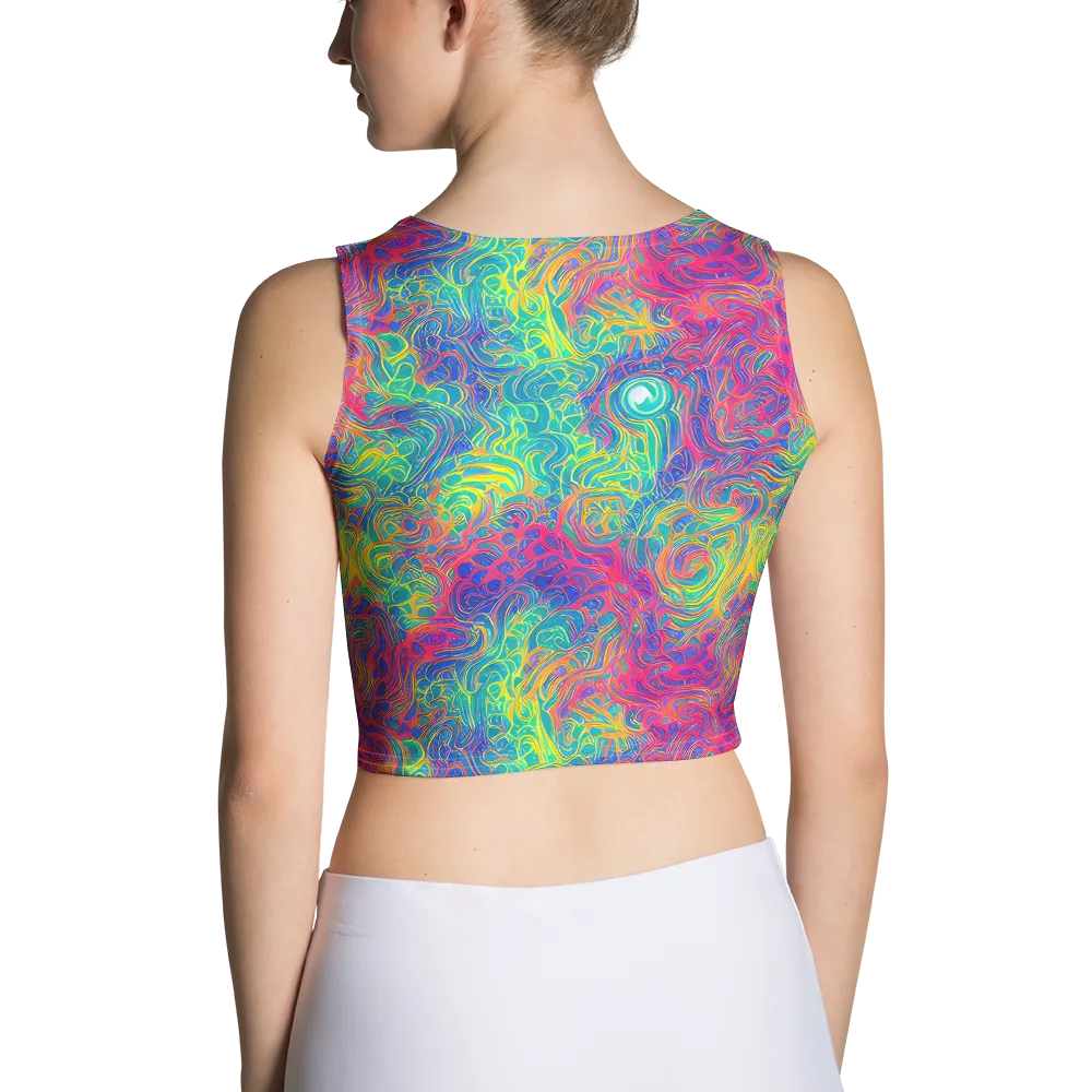 Mosaic Current on Crop Top — Back