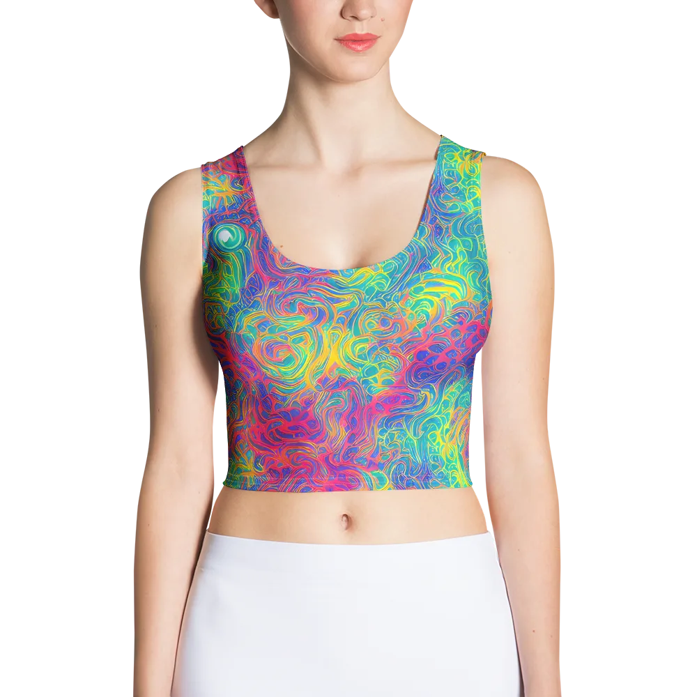 Mosaic Current on Crop Top — Front