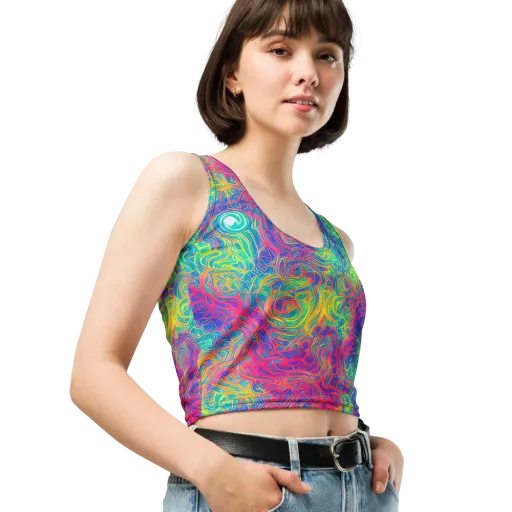 Mosaic Current on a Crop Top