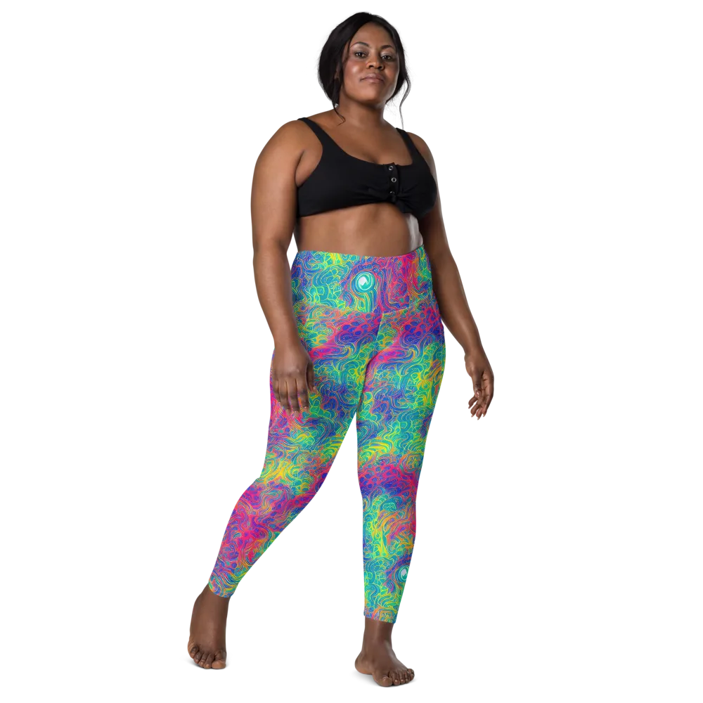 Mosaic Current on Leggings with Pockets — Front
