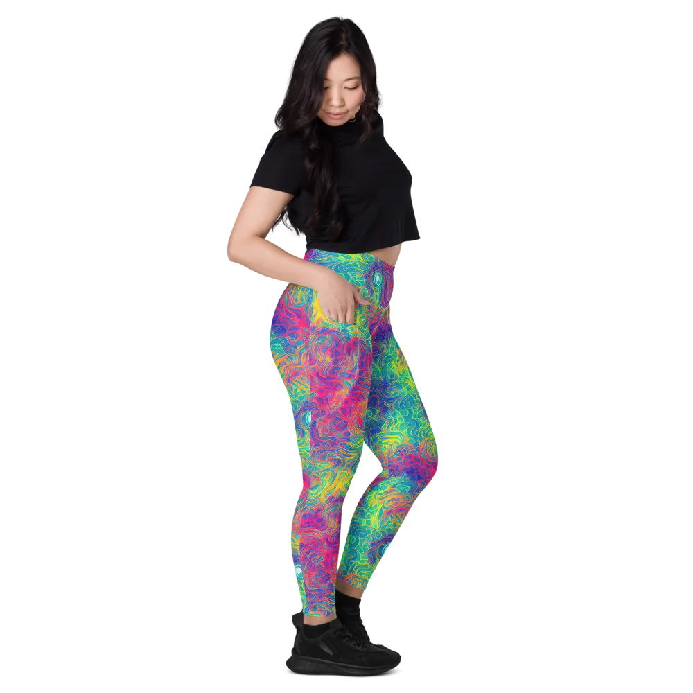 Mosaic Current on Leggings with Pockets — Right