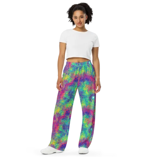 Mosaic Current on a Wide-Leg Pants
