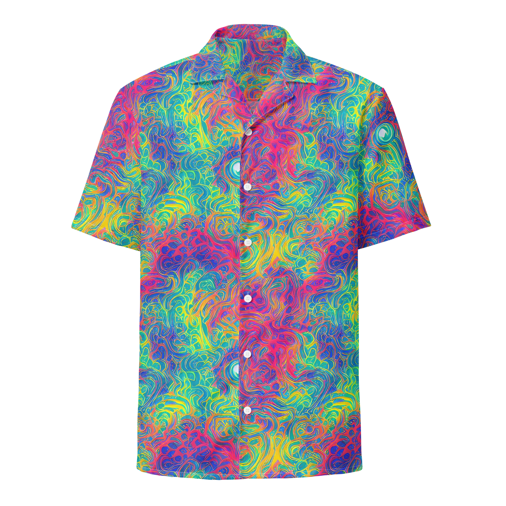 Mosaic Current on Button Shirt — Front