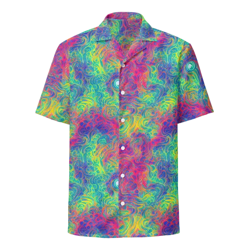 Mosaic Current on a Button Shirt
