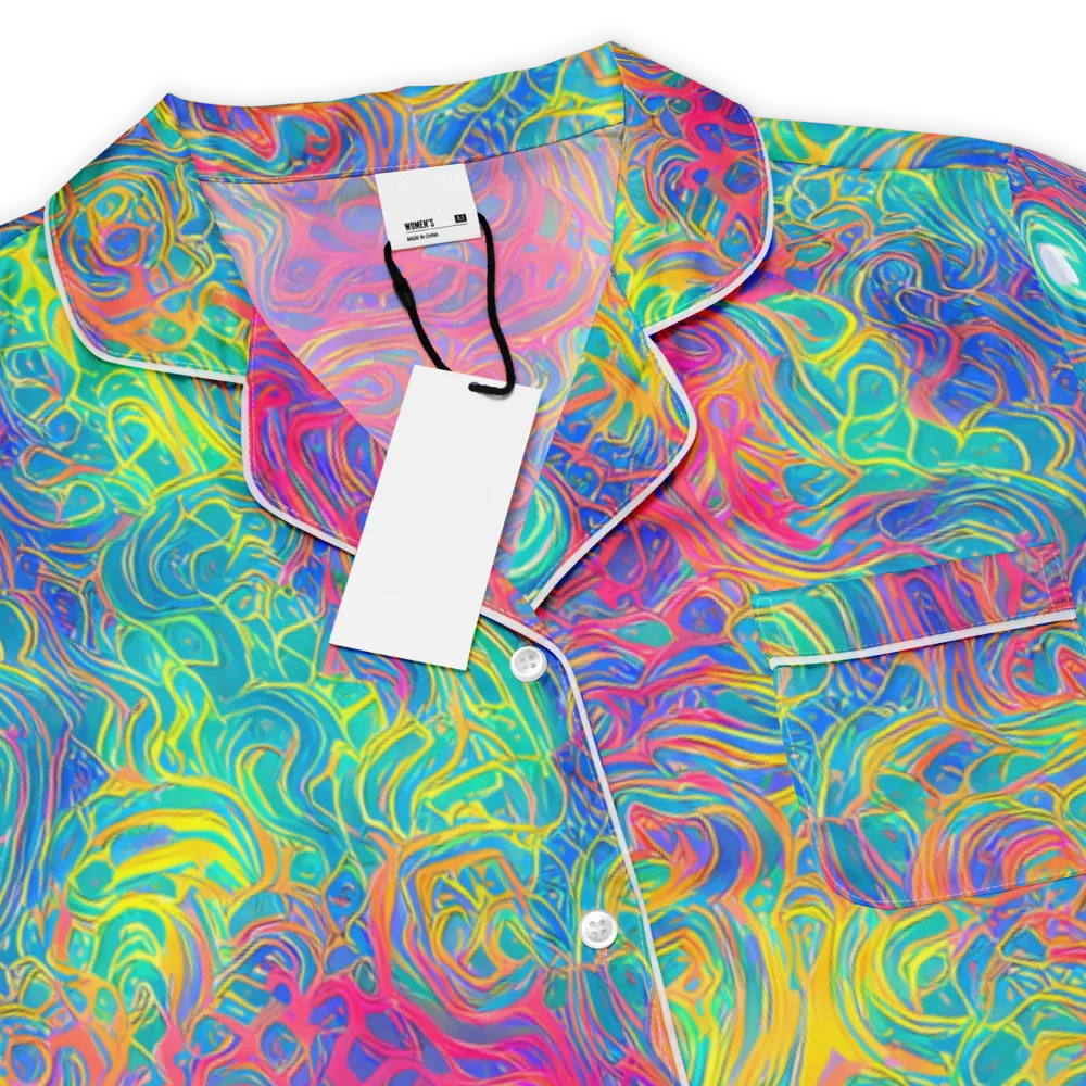 Mosaic Current on Women's Short Sleeve Pajama Top — Product details