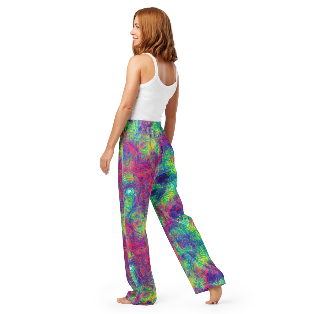 Mosaic Current on Women's Pajama Pants — Back