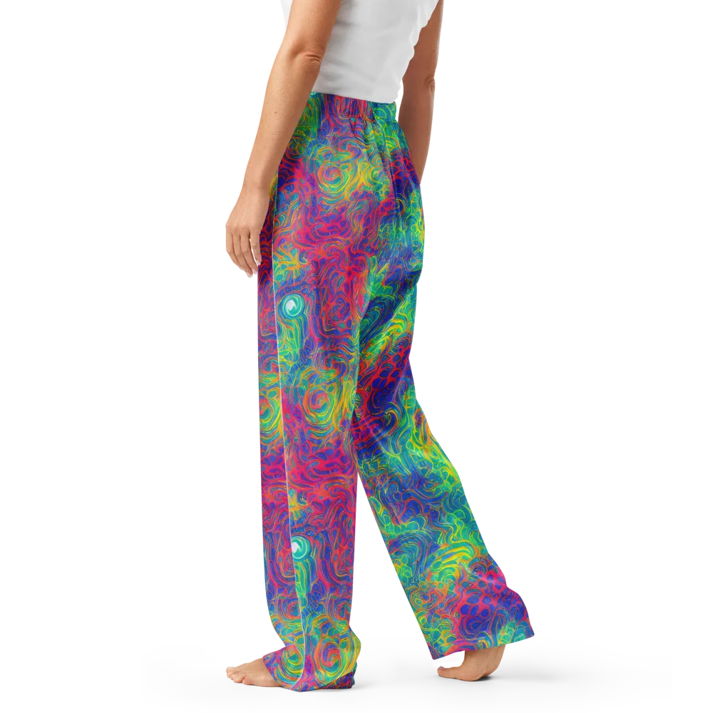 Mosaic Current on Women's Pajama Pants — Left