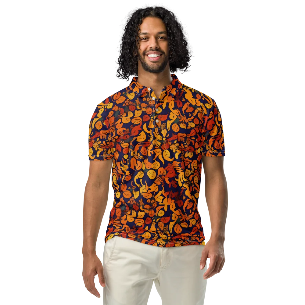 Autumn Voltage on Men's Slim Fit Polo Shirt — Front